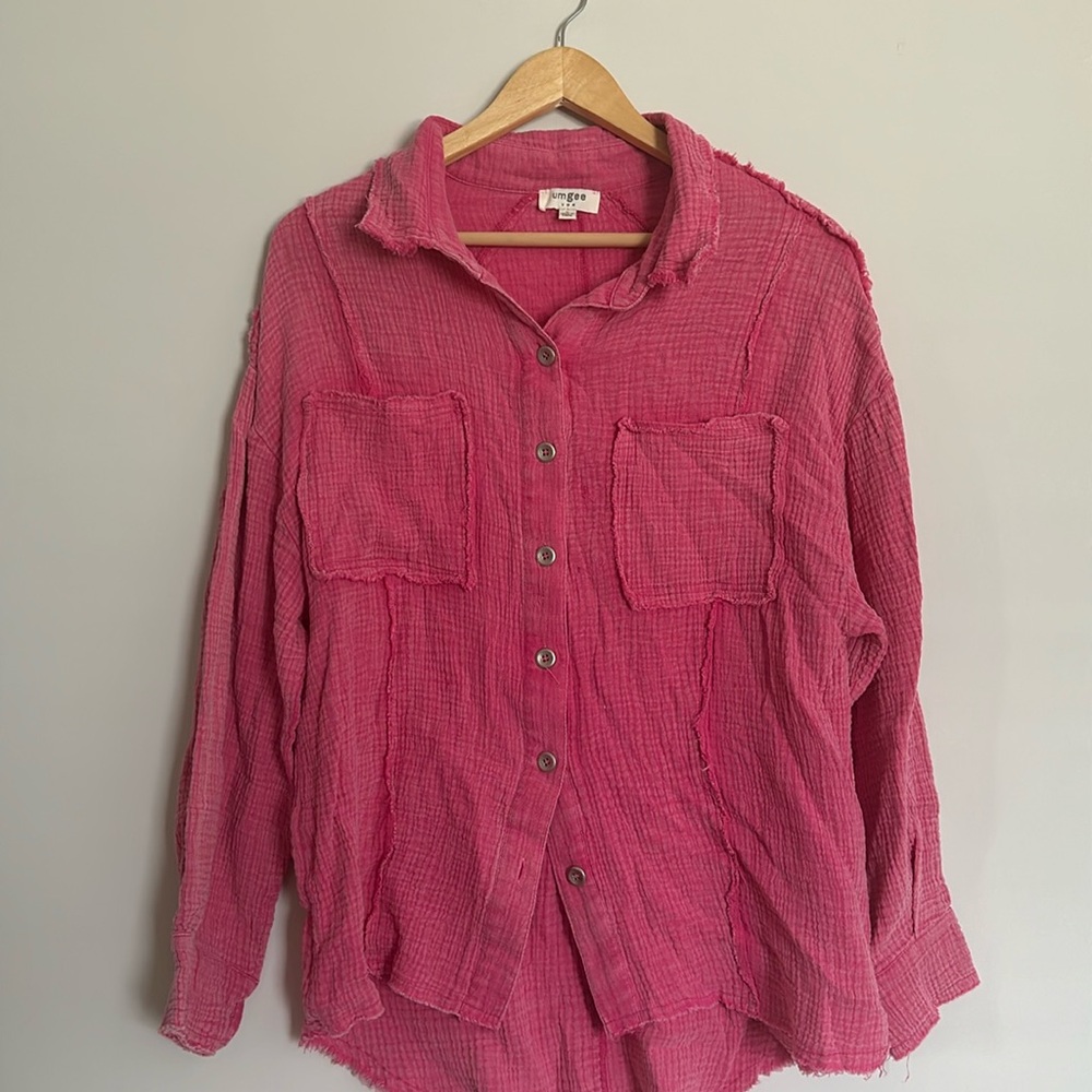 Umgee Long Sleeve Linen Top